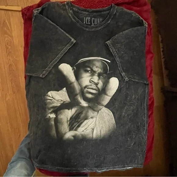 Ice Cube T-shirt Peace Sign Dark Grey XL Unisex - Picture 8 of 9